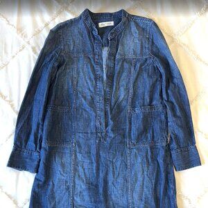 Madewell Denim Long Sleeve Dress - Size XS